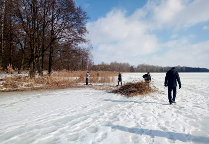 В Станьково началось строительство пирса на озере 0